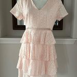 Stellah Tiered Eyelet Dress Deep V Photo 4