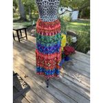 Jane Ashley Midi Skirt Womens 2X Multicolored Floral Boho India Lined Cotton New Photo 1