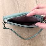 Coach Y2K Blue Pebbles Leather Turnlock Wristlet Zipper Wallet Purse Handbag Vtg Photo 4