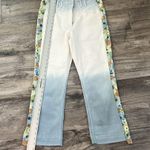 Anthropologie  Dye Ombre Johanna Jeans Sky Blue White Crop floral print sz30 #167 Photo 10