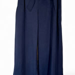Max Studio  Blue Wide Leg High Rise Belted Dress Pants Womens S Fall Classic Photo 0