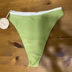 Camila Coelho NWT Talita High Waist Bottom Celery Green & White  $78 XS Revolve Photo 6