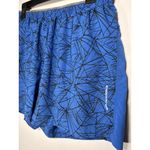 Brooks  Moment 5" Running Shorts LARGE Blue Geometric Athletic Track Pockets Photo 1