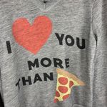 Wildfox More Than Pizza Gray V-Neck Sweatshirt Photo 4