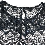 Sequin Hearts Black Lace Crop Top Sleeveless Party‎ Tank Blouse Sexy Festival Size 15 Jr Photo 6