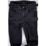 American Eagle Lot of 2 America Eagle Women's Jeans Sz 2 Black Skinny & Ripped Blue Mom Denimn Photo 2