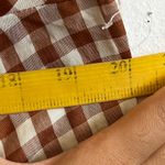 Brown Gingham Peasant‎ Top, Cottagecore Soft Girl Preppy Retro XL Photo 4