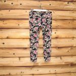 Free People Black Floral Corduroy Skinny Pants Jeans Photo 5