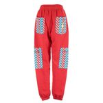 Aviator Nation NWT Geo Big Lightening Bolt Cargo Sweatpants in Red Blue Sweats S Photo 1