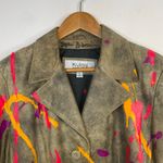 wilson's leather  DIY Paint Splatter Hand Painted Art to Wear Blazer Jacket L Photo 1
