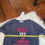 Wildfox  Navy Sweatshirt NWT Vote Yes on Three Day Weekends Photo 2