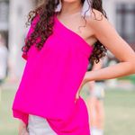 JODIFL Pink One Shoulder Tie Top Photo 1