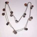 Daisy Fuentes  Bronze Tone Boho Dangling Hammered Pendants Boho Necklace Photo 4