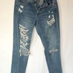 American Eagle  Heavily Distressed Tomgirl Jeans Size 2 Photo 2