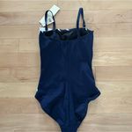 Gottex Essentials Mirage Navy White One Piece Bandeau Slimming Swimsuit NWT Blue Size 8 Photo 5