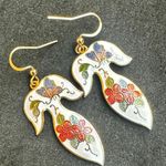 Butterfly & Floral cloisonné Enamel Earrings Photo 4