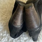 Paul Green  Boots Woman’s Rider Ankle Bootie Black Leather Round Toe Cone Heels Photo 7