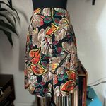 Vintage 90’s Tropical Faux Wrap Skirt Tan Size 10 Photo 4