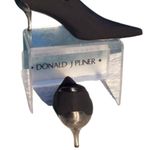 Donald Pliner Leather Shoe Pump Bootie Crepe Elastic Stretch $340 NWT Metal Heel Black Size 6 Photo 4