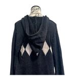 Project Women’s Open Front Cardigan With Hood. Navy, Off Photo 8