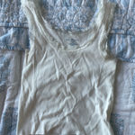Brandy Melville  White Lace Trim Tank Top Photo 0