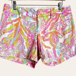 Lilly Pulitzer Coral Leaf Reef To Cuba Print Callahan Shorts Size 6 Photo 0