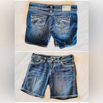 Silver Jeans  Suki Flap Short Denim Blue Jean Shorts Photo 3