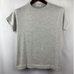 Brunello Cucinelli Women’s Small Light Heather Grey Sparkly Cashmere Shirt Photo 0