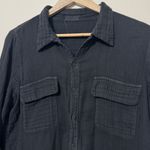 CP Shades  Cotton Gauze Button Down Shirt Size Small Black Faded Photo 2