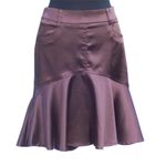 Cache  Luxe Expresso Tulip Metallic Sheen Event Skirt New Day Office $138 NWT Photo 1