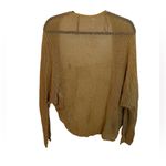 Uniqlo Tan Open Knit Cocoon Linen Blend Cardigan Photo 1