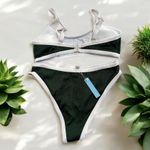 Live Life on the Beach NWT Green Ribbed Bikini Medium Photo 1
