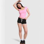 PINK - Victoria's Secret PINK VICTORIA’S SECRET Soft Modal Micro Shorts Black Pink Backside Logo Comfy L Photo 4