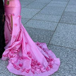 Pink Prom Flower Dress Size 6 Photo 1