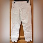 We The Free Free People Tapered Baggy Boyfriend Distressed White Jeans Sz 26 NEW Photo 15