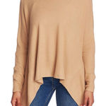 1. State asymmetrical knot back Women's Beige Crew Neck Sweater size large Photo 0
