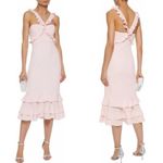 CINQ A SEPT Pale Pink Kimora Dress Ruffle Detail Sleeveless Crepe Womens Size 4 Photo 12