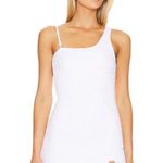 Beach Riot Women’s Elise Woven White Asymmetric Tennis Mini Dress With Shorts L Photo 1