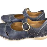Josef Seibel Fergey 80 Mary Jane Leather Shoes W Buckle Strap Blue EU 37 / US 6 Photo 2