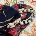 Umgee  small/medium women's floral cover up with tasseled sleeve edges blue pink Photo 6