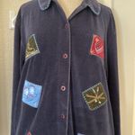 Classic Elements Vintage 90s Christmas/winter embroidered Terry button down Photo 10