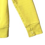 Adidas  Hoodie Womens Medium Yellow Full Zip 3-Stripes Thumbholes Sweatshirt Photo 9