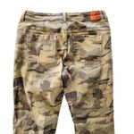 ZARA  Camo Jeans Skinny High Rise Distressed Size 40 / US 8 Green Ankle Raw Hem Photo 5