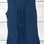 Merona  Navy Blue Tank Top with Ruffle Detail Size Small Photo 0