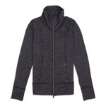 Lululemon Daily Yoga Jacket Black Swan / Herringbone Black Swan Size 8 Photo 2