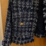 Nanette Lepore  Navy Tweed Blazer Photo 2