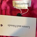 Lovers + Friends Barbie Pink Satin Wide Leg Pant XS Trouser High Rise $228 NEW Photo 6