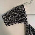 Audrey 3+1 Smocked Off Shoulder Top Black White Geo Photo 4