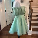 Anthropologie Mable NWOT Elegant Green Tulip Dress with Back Zipper Photo 2