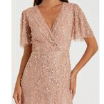Mac Duggal NWT 35109 Pink Embellished Flutter Sleeve Gown Size 6 Photo 2